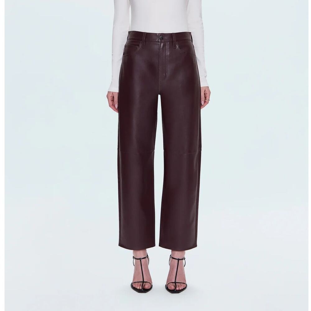 Pistola Jett High Rise Bowed Straight Pant Cabernet NWT
